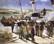 Edouard Manet The Departure of the folkestone Boat USA oil painting artist